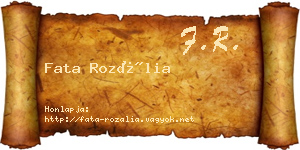 Fata Rozália névjegykártya
